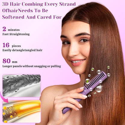 Portable Mini Hair Straightener Comb – Cordless & Travel Friendly