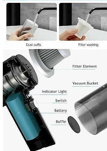 Portable Rechargeable Air Duster & Mini Vacuum Cleaner
