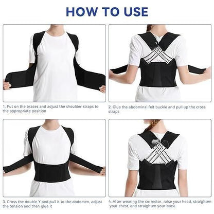 Adjustable Back Posture Corrector Belt — Pain Relief & Slouch Fix